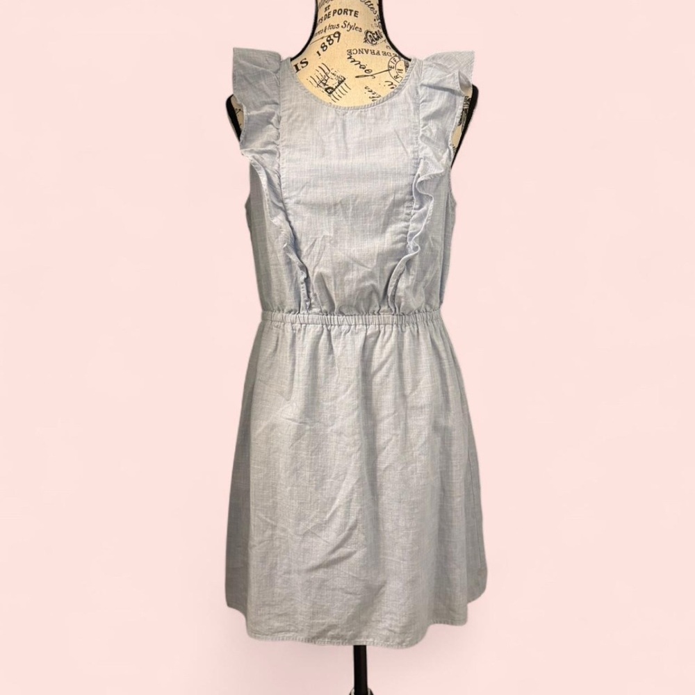 Madewell Blue Ruffle Dress